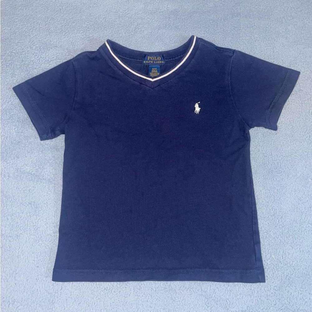 Polo Ralph Lauren V-Neck Tee Navy Size 3/3T